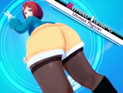 3d artist_request ass big_ass bottom_heavy brown_eyes child_bearing_hips danganronpa danganronpa_v3 dumptruck_ass flat_chest flat_chested happy huge_ass jacket large_ass looking_at_viewer looking_down packedshroomz pantyhose peace_sign pear-shaped_figure pear_shaped pear_shaped_female red_hair self_upload shorts shortstack smile solo thick_thighs thighs thunder_thighs wide_hips yumeno_himiko