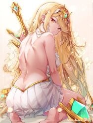 mythra from xenoblade (series) by ui frara