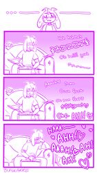 ! ... 1boy 2015 anthro asriel_dreemurr book boss_monster bunkakke caprine comic dialogue eavesdropping english_text frisk fur goat hair heart hi_res human inside jeans male_anthro mammal masturbation moan monochrome monster open_mouth pants pink_and_white precum shirt sitting sofa solo text undertale unseen_character unzipped voyeur