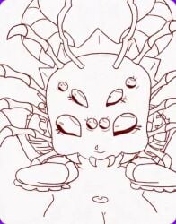 animated axl_vegeta black_and_white blowjob bug_girl entoma_vasilissa_zeta fangs horror insect_girl overlord_(maruyama) spider_girl tagme true_form video