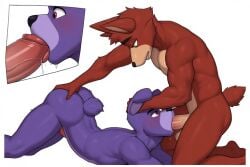 abdomen abs ai_generated anthro anthro_focus anthro_male anthro_only anthropomorphic anthropomorphic_fox anthropomorphic_rabbit arching_back ass_grab being_held best_friends biting_cock biting_penis blowjob blue_fur bonnie_(fnaf) cock deepthroat dick erection five_nights_at_freddy's forced forced_oral forced_sex fox fox_ears fox_humanoid fox_tail foxy_(fnaf) friends friends_with_benefits fur furry furry_ass furry_ears furry_male furry_only furry_tail gay gay_male half-erect hand_on_head handsome hanging_balls leaking_precum letting_it_happen looking_up looking_up_at_partner louisistired male male/male male_focus male_only mammal manly muscular muscular_anthro muscular_male naked naked_hug naked_male nude nude_anthro nude_male nudity on_fours penis pulling_head purple_fur pushing_head rabbit rabbit_ears rabbit_humanoid rabbit_tail red_fur scar scars semi_hard submissive submissive_anthro submissive_male sucking sucking_penis taking_it_all tasting_bodily_fluids tasting_penis