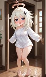 adult after_sex ai_generated cum_dripping_out_of_pussy genshin_impact large_shirt paimon_(genshin_impact)