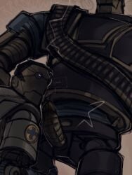 2026 2boys bara blush english_text exclamation_point feet_out_of_frame fellatio gay gay_blowjob gay_oral heavy_(team_fortress_2) heavy_robot imminent_oral male male_only mechanical medic_(team_fortress_2) medic_robot metal metallic_body oral oral_sex penis robot robot_boy robot_humanoid robot_joints robot_penis shulzflipd size_difference standing team_fortress_2 text yaoi
