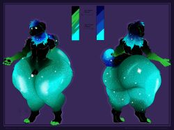 absurd_res anthro ass balls big_butt canid canine character_request cosmic_hair digital_media_(artwork) ethereal_hair fur genitals hair head_tuft hi_res huge_butt huge_hips huge_thighs hyenahavoc hyper hyper_butt hyper_legs hyper_thighs male mammal model_sheet nude nude_anthro penis simple_background small_balls small_penis small_top_big_bottom smaller_on_top smaller_top solo star tail thick_thighs tuft wide_hips