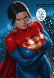 1girls 2026 ai_assisted ai_generated angry annoyed annoyed_expression biceps big_breasts black_hair blue_bodysuit blue_eyes bodysuit breasts breasts_bigger_than_head breasts_squeezed_together cape city city_background cityscape comic crossed_arms dc dc_comics dc_extended_universe dialogue dialogue_bubble english_text female female_kryptonian female_only huge_breasts kara_zor-el kryptonian large_breasts milf monosabina multicolored_bodysuit muscle_mommy muscles muscular muscular_female offscreen_character red_bodysuit red_cape sasha_calle short_hair skin_tight solo solo_focus supergirl supergirl_(sasha_calle) superhero superheroine superman_(series) talking_to_partner talking_to_viewer text text_bubble the_flash_(2023) the_flash_(series) thick_thighs thighs tomboy