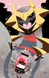 blush censored cum daguma_ketsu female feral giratina hi_res legendary_pokemon nintendo open_mouth penetration pokemon pussy sex solo tongue vaginal_penetration video_games