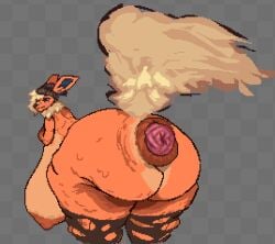 anal_prolapse anthro anus areola ash_(void_dew) ass bandage bandage_on_face batbox beanie bent_over big_anus big_areola big_breasts big_butt big_nipples blonde_hair blush breasts clothing digital_media_(artwork) eeveelution female flareon fluffy fluffy_tail fur generation_1_pokemon hair half-closed_eyes hand_on_breast hanging_breasts hat headgear headwear huge_anus huge_areola huge_breasts huge_butt huge_nipples hyper hyper_breasts hyper_butt legwear mostly_nude multicolored_body multicolored_fur narrowed_eyes neck_tuft nintendo nipples orange_areola orange_nipples pixel_(artwork) pokemon pokemon_(species) portrait prolapse puffy_anus sagging_breasts simple_background solo stockings tail three-quarter_portrait torn_clothing torn_legwear torn_stockings tuft two_tone_body two_tone_fur wide_hips