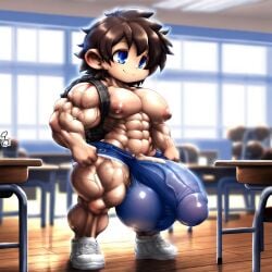 1boy 1male 1man 4_fingers 4_toes abs ai_generated athletic athletic_male backpack balls balls_outline ballsack bara_kid barely_contained_penis biceps big_balls big_cock big_dick big_muscles big_pecs big_penis big_testicles boner bulge calves casual casual_boner casual_erection classroom cock cute cute_face cute_male deltoids detailed dick erect_penis erection fat_balls fat_cock fat_penis hard_nipples huge_balls huge_cock huge_testicles human humanoid_feet humanoid_hands humanoid_penis hyper hyper_balls hyper_bulge hyper_genitalia hyper_penis indoors inside large_cock large_dick large_pecs large_pectorals large_penis male male_chest male_feet male_focus male_nipples male_only man_boobs man_breasts man_tits manly minishorts muscle muscle_boy muscles muscular muscular_male nai_diffusion nipples nonchalant nuts nutsack pecs pectorals penis_outline school scrotum shameless shortstack sneakers solo solo_male stocky street swollen_balls testicles theblockhead thick thick_hips thick_legs thick_penis thick_thighs vein veins veins_on_dick veiny veiny_muscles veiny_penis wide_hips young young_male