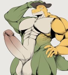 1boy 1male 2024 abs anthro anthro_focus anthro_only anthro_solo completely_nude completely_nude_male crocodile crocodilian crocodylid digital_drawing_(artwork) digital_media_(artwork) erect_penis erection gummigoo_(the_amazing_digital_circus) gummy_(food) gummy_creature hat headgear headwear humanoid_genitalia humanoid_penis living_candy living_food male male_anthro male_focus male_only muscles muscular muscular_anthro muscular_male nsinfsw nude nude_male pecs pectorals penile penis penis_out presenting_penis reptile reptile_humanoid smile smiling solo solo_anthro solo_focus solo_in_panel solo_male solo_male the_amazing_digital_circus