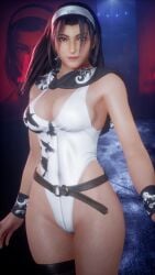1girls big_ass big_breasts breasts cleavage commentary_request female female_only kazama_jun leotard light-skinned_female light_skin milf solo solo_female solo_focus tekken tekken_8 thick_thighs