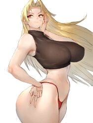 1girls breasts female female_focus female_only fumio_(rsqkr) jujutsu_kaisen large_breasts light-skinned_female light_skin solo thick_thighs thighs white_background wide_hips yuki_tsukumo