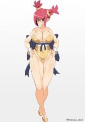 breasts cleavage disgaea dismania fight_mistress_(disgaea) large_breasts leotard nippon_ichi_software skimpy_clothes thick_thighs thighs