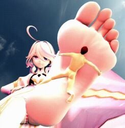 animated animated animated big_feet feet femdom focalors_(genshin_impact) foot_fetish footjob genshin_impact giantess sazaki_(artist) solejob soles