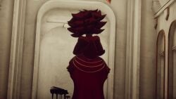 ass ass_in_dress cally3d cryptiacurves fazclaire's_nightclub fexa fexa_(cally3d) fexa_(cryptia) fexa_(cryptiacurves) five_nights_at_freddy's foxy_(cally3d) foxy_(fnaf) fredina's_nightclub modakawa_dress solo vrchat