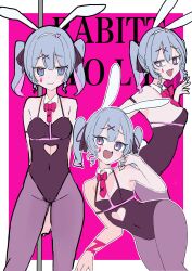 against_surface against_wall bending_forward bending_over bent_over blue_hair blush blush bunny_costume bunny_ears bunny_girl bunny_tail bunnygirl bunnysuit eye_contact hand_on_head hands_behind_back hatsune_miku heart-shaped_pupils leggings lingerie looking_at_viewer multiple_views open_mouth pole pole_dancing pov rabbit_hole_(deco*27/caststation) stripper_pole suggestive suggestive_look suggestive_pose suggestive_posing tattoo tie vocaloid yatsuwo_emiya