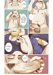 ! ... anthro asgore_dreemurr asriel_dreemurr balls belly blonde_hair boss_monster bulge caprine claws close-up clothing comic dialogue duo english_text erection erection_under_clothes father father_and_son front_view fur glitter_trap_boy goat hair hi_res humanoid_penis imminent_incest male male_only mammal masturbation navel nipples nude parent penis penis_outline slightly_chubby son swinging_penis text uncut undertale vein video_games wet_spot white_fur yaoi