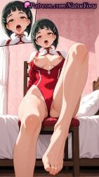 1girls 2025 ahe_gao ai ai_assisted ai_generated anime anime_style asian ass_visible_through_thighs bangs bare_hips bare_legs barefoot bed bedroom black_hair blunt_bangs blush bodysuit breasts breasts_apart breasts_out breasts_outside bust busty cameltoe caucasian chair clothing curtains empty_eyes feet female female_focus female_only foot_fetish foot_out_of_frame green_eyes green_hair hair_ornament hairclip hentai hi_res high_quality high_resolution highleg highleg_leotard highres indoors jacket kirigaya_suguha knee_up labia labia_majora large_breasts legs leotard lipstick long_sleeves looking_at_viewer makeup medium_breasts multiple_views natsuyoru nipples nipples_outside non-asian on_bed one-piece_swimsuit open_clothes open_mouth pale_skin partially_visible_vulva patreon pillow red_leotard saliva shiny_skin short_hair sitting solo solo_female stable_diffusion sword_art_online sword_art_online_alicization thighs toenail_polish toenails toes tongue tongue_out uncensored_nipples voluptuous voluptuous_female wooden_floor