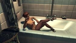 2k_czech bathing bathroom breasts earrings female hooker joe'_s_girl mafia_2 mafia_fanshine naked nipples ponytail prostitution red_hair smoking white_skin whored