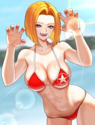 1girls 2d 2d_(artwork) 2d_artwork abs adult adult_female bare_armpits bare_arms bare_belly bare_chest bare_hands bare_hips bare_legs bare_midriff bare_navel bare_shoulders bare_skin bare_thighs belly belly_button big_boobs big_breasts bikini bikini_bottom bikini_only bikini_top blonde blonde-haired_female blonde_eyebrows blonde_female blonde_hair blonde_hair_female blue-eyed_female blue_eyes blue_mary blue_sky_background bob_cut breasts busty busty_female busty_girl cleavage collarbone cowboy_shot curvaceous curvaceous_body curvaceous_female curvaceous_figure curvaceous_hips curvy curvy_body curvy_female curvy_figure curvy_hips day daylight daytime diagonal_angle digital digital_art digital_drawing digital_drawing_(artwork) digital_media digital_media_(artwork) drawing dynamic_angle elbows exposed_armpits exposed_arms exposed_belly exposed_chest exposed_hips exposed_legs exposed_midriff exposed_navel exposed_shoulders exposed_skin exposed_thighs eye-level_view female female_focus female_only fingernails fingers fit_female from_front front_view glistening_belly glistening_boobs glistening_breasts glistening_hair glistening_legs glistening_skin glistening_thighs glossy_breasts glossy_hair groin halterneck head_tilt hourglass_figure inguinal_crease inguinal_ligament inverted_bob king_of_fighters knees_out_of_frame large_boobs large_breasts lean_figure lip_gloss lips lipstick looking_at_viewer mature mature_female mature_woman midriff muscular muscular_female nail_polish nails narrow_waist navel open_mouth open_mouth_smile outdoor outdoor_background outdoor_nudity outdoors outside outside_nudity parted_lips portrait posing posing_for_the_viewer posing_naked posing_nude red_bikini red_bikini_bottom red_bikini_top red_fingernails red_lips red_lipstick red_nail_polish red_nails red_swimsuit red_swimwear shiny_belly shiny_breasts shiny_hair shiny_legs shiny_skin shiny_thighs short_hair shoulders sky_background slender_body slender_waist slim_female slim_waist smile smiley_face smiling smiling_at_viewer solo standing stomach string_bikini sun sunlight sunny swimsuit swimwear thigh_gap thighs tilted_head tongue top_view upper_body upper_teeth wide_hips woman yellow-haired_female yellow_eyebrows yellow_hair yukimune