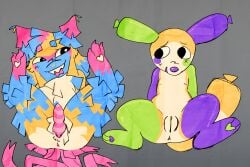 1cuntboy 1futa andromorph animal_genitalia animate_inanimate anthro asshole balloon_animal blue_body butt_hole canine_penis cuntboy dandy's_world dandys_world dick dickgirl duo female/male female_anthro futanari genital_slit gynomorph gynomorph/andromorph intersex intersex_anthro knotted_cock knotted_penis living_pinata looey_(dandy's_world) looking_at_another male_anthro multicolored_body multicolored_fur penis pinata pink_fur pink_penis presenting_penis presenting_pussy purple_nose pussy self_upload spread_legs spreading tagme tail tongue_out yatta_(dandy's_world) yellow_fur