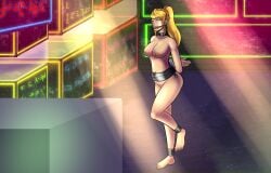 ball_gag blonde_female blonde_hair enslaved gagged human katsiika metroid naked nude samus_aran sex_slave