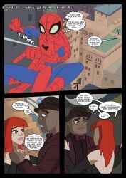 comic comic_page cuckold dark-skinned_male green_eyes hent marvel marvel_comics mary_jane_watson mary_jane_watson_(spectacular) nsfw ntr red_hair spider-man_(series) the_spectacular_spider-man