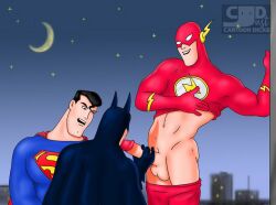 3boys 3males 3men batman batman:_the_animated_series blowjob bruce_wayne clark_kent costume dc dc_comics gay justcartoondicks.com justice_league justice_league_unlimited superman superman:_the_animated_series the_flash threesome wally_west