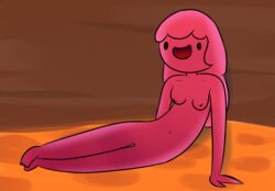 :d absurd_res anthro breasts cheesycoke feet female first_porn_of_franchise goo hi_res lying nipples nude on_side outside pink_slime pink_slime_(slime_rancher) pussy slime slime_rancher smile solo