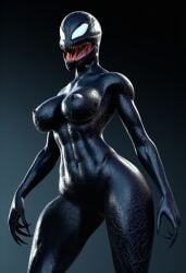 3d 3d_(artwork) ai ai_art ai_generated marvel marvel_comics novelai she-venom venom venom_(2018) venom_(marvel)