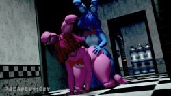 1boy 1girls 3d 3d_(artwork) animated blue_body blue_hair bonnet_(fnafsl) bowtie button doggy_style female female_penetrated femboy femboy_on_female five_nights_at_freddy's five_nights_at_freddy's:_sister_location hair hair_over_eyes hi_res high_resolution highres male male/female male_on_female male_penetrating male_penetrating_female mishuyuu mishuyuu_(modeler) no_breasts no_nipples no_sound pink_body pink_hair puppet_bonnie_(fnafsl) rabbit rabbit_boy rabbit_ears rabbit_girl rabbit_humanoid reaper21cry red_bowtie red_cheeks robot robot_boy robot_girl robot_humanoid smilling source_filmmaker source_filmmaker_(artwork) straight_sex tagme tagme_(artist) thick thick_thighs video voluptuous voluptuous_female voluptuous_male