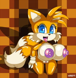 1girls anthro areola big_breasts bimbo bimbofication blue_eyes breasts breasts_implants busty canine cleavage female fox fox_ears fox_tail foxgirl fur furry furry_only furry_tail huge_breasts inflation mammal multiple_tails naked nipples nirriti nude open_mouth pussy rule_63 solo sonic_(series) tail tails tailsko tongue_out voluptuous