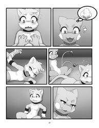 2016 anthro black_and_white blush breasts brother collar comic darkmirage dragonchu dragonchu_(character) fan_character feline female fur greyscale hair hi_res hybrid male mammal monochrome nintendo nude open_mouth page_11 pokemon pussy quetzalli_(character) shocked sibling simple_background sis_(fyoshi) sister tongue video_games white_fur