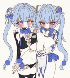 1other 1sec_video 2girls animated blinking blue_eyes blue_hair blush breast_squeeze breasts breasts_to_breasts dayday_(day_1day) disembodied_hand goddess_of_victory:_nikke gretel_(nikke) hair_ornament hansel_(nikke) huge_breasts large_breasts long_hair looking_at_viewer midriff narrow_waist navel no_sound shorter_than_10_seconds sisters sleeves squeezing squeezing_breast symmetrical_docking tagme twin_sisters twintails video