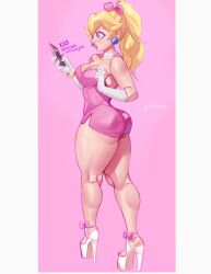 princess peach from mario (series) by dlusional