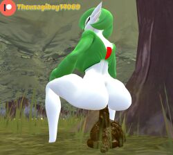 (theusagiboy1406) 1girls 3d 3d_(artwork) 3d_model 3d_render anthro ass bare_ass big_ass big_butt bottomless female female_focus female_only foreskin forest furry furry_only game_freak gardevoir green_hair nintendo outdoors patreon_logo pokemon pokemon_(species) scat sfm shit shitting source_filmmaker squatting turd turd_hanging_out