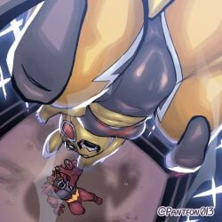 1girls cameltoe luchador panteon013 pikachu pikachu_libre pokémon_(species) pokemon pokemon_(species) upper_body_focus