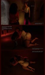 3d ass big_belly bra breasts bulge burp burping cyberpunk_2077 dominant dominant_pred female female_pred judy_alvarez lepetitejane1111 multiple_prey naked nude nude_female nudity unwilling_prey vore