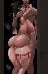 1boy 1boy1girl 1girls after_sex although_she_hurriedly_put_on_clothes artist_logo biting_finger black_hair blonde_pubic_hair blue_archive broken_condom condom condom_accessories condom_belt cuckold cum cum_on_ass cum_on_breasts cum_on_face cum_on_hair cum_on_thighs door doorway female finger_in_another's_mouth fishhooking halo hourglass_figure huge_ass huge_breasts hugging kiss_mark large_ass large_breasts larger_male light-skinned_female lipstick_mark lipstick_on_penis lipstick_smear looking_at_viewer mature_female milf muscular_male netorare pointless_condom pubes red_eyes rio_(blue_archive) ripped_condom sangsangatsange slap_mark smeared_lipstic spank_marks stray_pubic_hair thick_thighs torn_condom twitter_link used_condom wide_hips