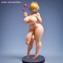 1futa ai_generated ballsack blonde_hair blush ceoofpaws cock dick elegg_(nikke) feet figure figurine from_side futa_only futa_sans_pussy futanari goddess_of_victory:_nikke happy heart huge_ass huge_cock large_breasts large_penis penis plastic plump pose short_hair smile stand standing statue thick_thighs tippy_toes toned toy veiny_penis wide_hips