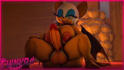 3d ass balls big_balls big_breasts big_butt breasts cabin digital_media fireplace futanari genitals hi_res inside intersex intersex/intersex nude one_eye_closed penis pussy rouge_the_bat sega shinyagaia sitting sonic_(series) sonic_the_hedgehog_(series) source_filmmaker spread_pussy spreading thick_thighs wink