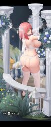 ass blush blush curvaceous curvy curvy_figure dat_ass functionally_nude functionally_nude_female game_cg hi_res highres how_to_raise_a_harem huge_ass huge_breasts large_breasts lingerie looking_at_viewer looking_back official_art screenshot shirley_(how_to_raise_a_harem) sideboob standing stockings thick_thighs thighs wedding wedding_lingerie wedding_veil white_stockings