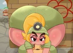 1boy 1girls ass ass_bigger_than_head ass_bigger_than_torso ass_up big_ass big_breasts blowjob blush blush_stickers bottom_heavy breasts clothing dumptruck_ass enormous_ass fellatio female fromariels goomba goomba_(mario_pissing) goombella green_shorts huge_ass huge_breasts hyper hyper_ass looking_at_viewer male mario mario_(series) meme meme_reference paper_mario paper_mario:_the_thousand-year_door penis pov sex solo solo_female tagme thick_thighs wide_ass wide_hips