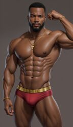 actor african african_male ai_generated beard celebrity dark-skinned_male dark_skin flexing hotmaleaddict69 laurence_"mr._t"_tureaud male male_only melanin muscles muscular muscular_male real_person shirtless_male underwear underwear_only