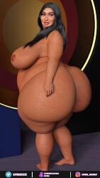 3d aged_up ass bbw big_ass big_breasts breasts cardi_b celebrity dark-skinned_female dark_skin fat fat_ass female huge_ass lykoxxx milfification nipples obese overweight real_person weight_gain