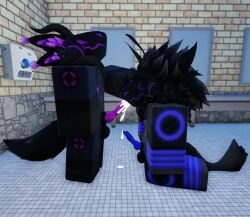 3d bathroom_floor cumshot gay knot male_focus male_only protogen roblox robloxian tagme