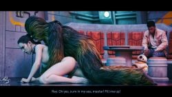 1girls 3d absurd_res anal anal_sex bb-8 blender breasts canine_genitalia canine_penis chewbacca cucked_by_anthro cuckold cum cum_in_ass doggy_style feet feral finn_(star_wars) hi_res human_on_feral leash leash_and_collar nipples rey reynydays slave slave_collar slavegirl star_wars toes willing_sex_slave wookiee