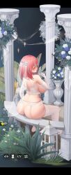 arousal aroused ass blush blush bouncing_ass curvaceous curvy curvy_figure dat_ass functionally_nude functionally_nude_female game_cg hi_res highres how_to_raise_a_harem huge_ass huge_breasts large_breasts lingerie looking_at_viewer looking_back masturbating masturbation official_art pussy_juice pussy_juice_puddle screenshot shirley_(how_to_raise_a_harem) sideboob sitting solo solo_female squirting stockings thick_thighs thighs wedding wedding_lingerie wedding_veil white_stockings