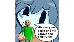 1girl 2boys adorable alternate_version_at_source bad_censor bald bald_male baldi baldi's_basics_in_education_and_learning baldis_basics black_eyes blowjob blue_body blue_hair blue_skin censored censored_penis cute dark-skinned_male dark_skin dialogue edit edited edited_image eyebrows_visible_through_hair female female_focus ghost ghost_girl lmao looking_at_partner looking_at_viewer math_teacher no_nose oral_penetration oral_sex penis sassy_dolly shitpost solo solo_female speech_bubble spooky's_house_of_jump_scares spooky's_jump_scare_mansion spooky_(shojs) spooky_(sjm) sucking_penis teacher unseen_male_face what what_the_fuck wtf