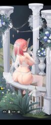 arousal aroused ass blush blush bouncing_ass curvaceous curvy curvy_figure dat_ass functionally_nude functionally_nude_female game_cg hi_res highres how_to_raise_a_harem huge_ass huge_breasts large_breasts lingerie looking_at_viewer looking_back masturbating masturbation official_art screenshot shirley_(how_to_raise_a_harem) sideboob sitting solo solo_female stockings thick_thighs thighs wedding wedding_lingerie wedding_veil white_stockings