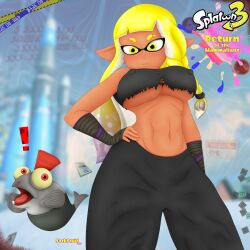 1girls 2024 2d 2d_(artwork) 2d_artwork big_breasts big_thighs clothed clothed_female dark-skinned_female dark_skin female fish hand_on_hip inkling inkling_girl large_breasts long_ears long_hair looking_at_viewer marine marine_humanoid mollusk mollusk_humanoid new_agent_3_(splatoon) nintendo nipple_bulge nipple_outline pointy_ears red_hair sacksquid salmon salmonid salmonid_(splatoon) self_upload shiny_breasts shiny_hair shiny_skin smallfry_(splatoon) solo solo_female solo_focus splatoon splatoon_(series) splatoon_3 sweat sweatdrop sweating sweaty_breasts tagme tentacle tentacle_hair underboob wide_hips yellow_eyes yellow_hair yellow_sclera